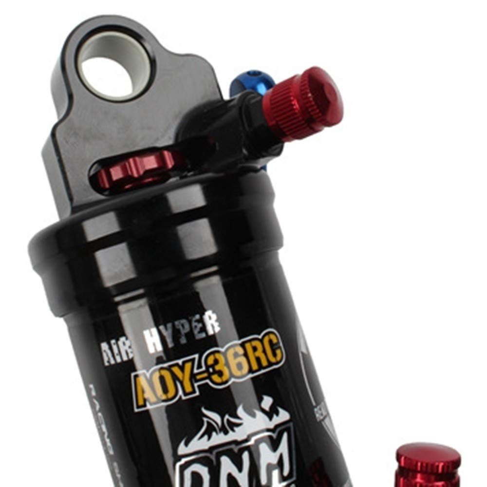Amortiguador Trasero de Bicicleta, 165×35mm Amortiguador Trasero de Aire de Bicicleta, Amortiguador de Choque de Suspensión Trasera Potente con Rebote y Amortiguación de la Presión de Aire