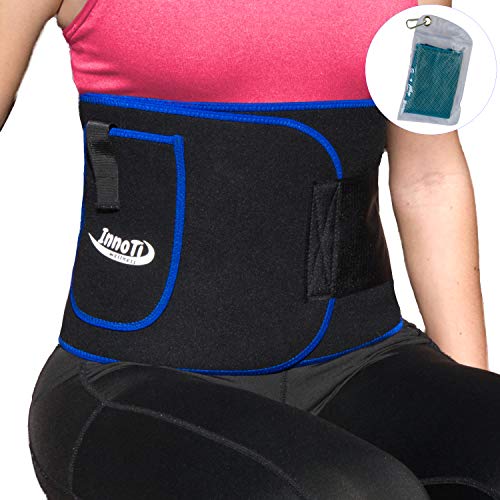 InnoTi Faja Reductora Adelgazante de Neopreno para Mujer y Hombre - Cinturón Lumbar Reductor de Cintura y Abdomen para Gimnasio, Fitness y Deporte - Faja Lumbar Abdominal de Sudoración y Efecto Sauna