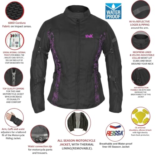 HWK Motorsports Apparel HWK WV3 Women'S Motorcycle Jacket