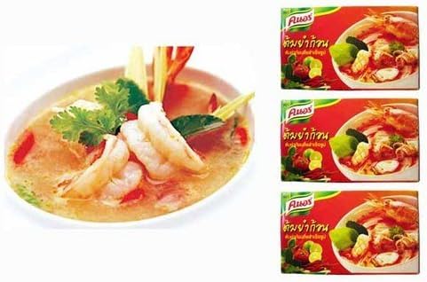 Thai Knorr Tom Yum Seasoning Cubes 24g. (Pack of 3) by Thai Knorr