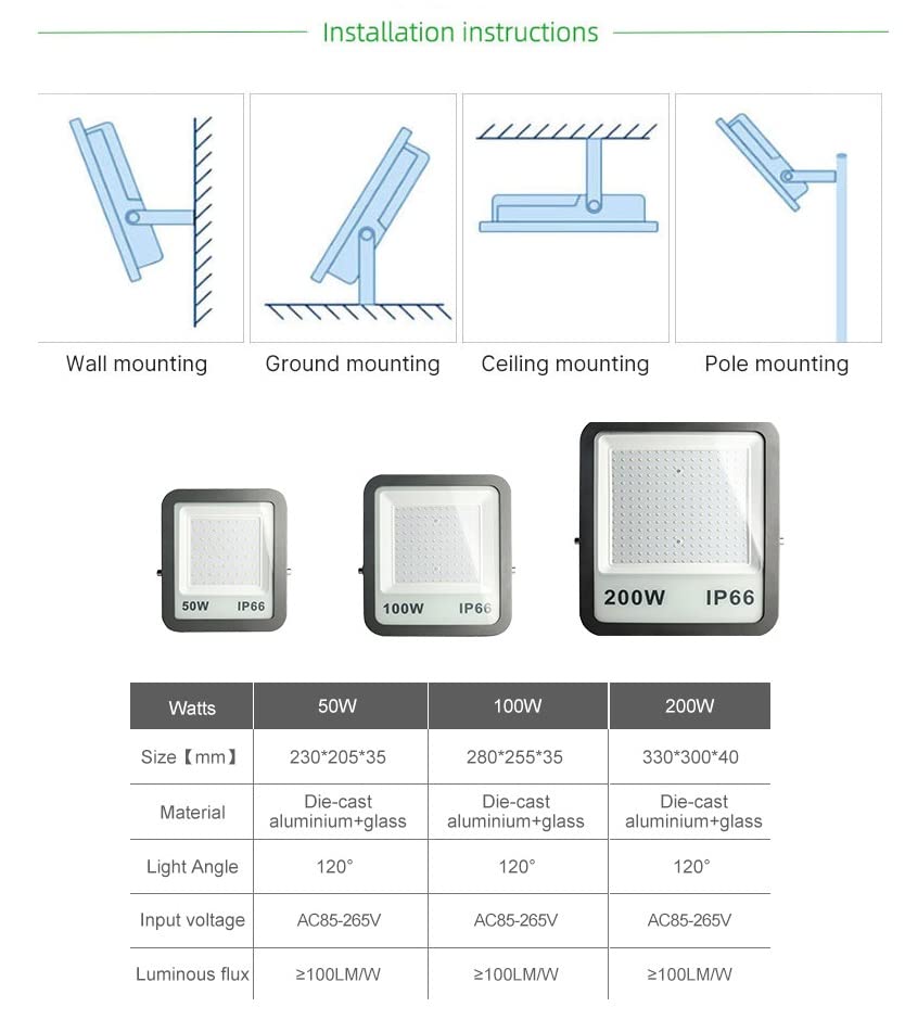 Image of MLD 50 Watts IP65 LED Outdoor Flood Light halogen outdoor /indoor focus Cool White with 2 Years Warranty (50w,Colour-White)-Pack of 5
