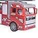 luminiu 4 Canales Camion Bomberos Juguetes,RC Camión de Bomberos Teledirigido Volante con...