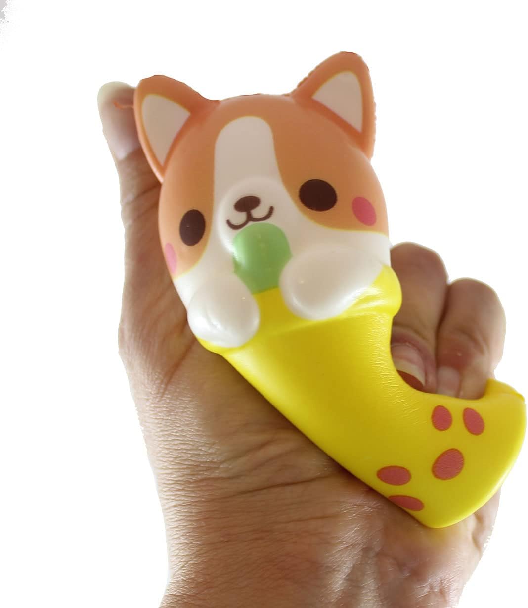 Set of All 6 - 4" Animal Drinking Bubble Drink Cute Micro Slow Rise Squishy Toys - Memory Foam Party Favors, Prizes, OT Cow, Alpaca, Cat, Corgi, Bear, Unicorn (All 6 Animal Squishies)
