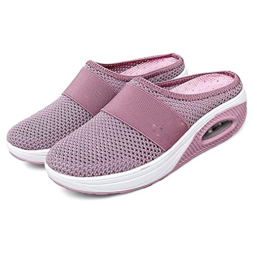 GDSAFS Tênis feminino de caminhada sem cadarço, almofada de ar, sem cadarço, sapatos de caminhada or