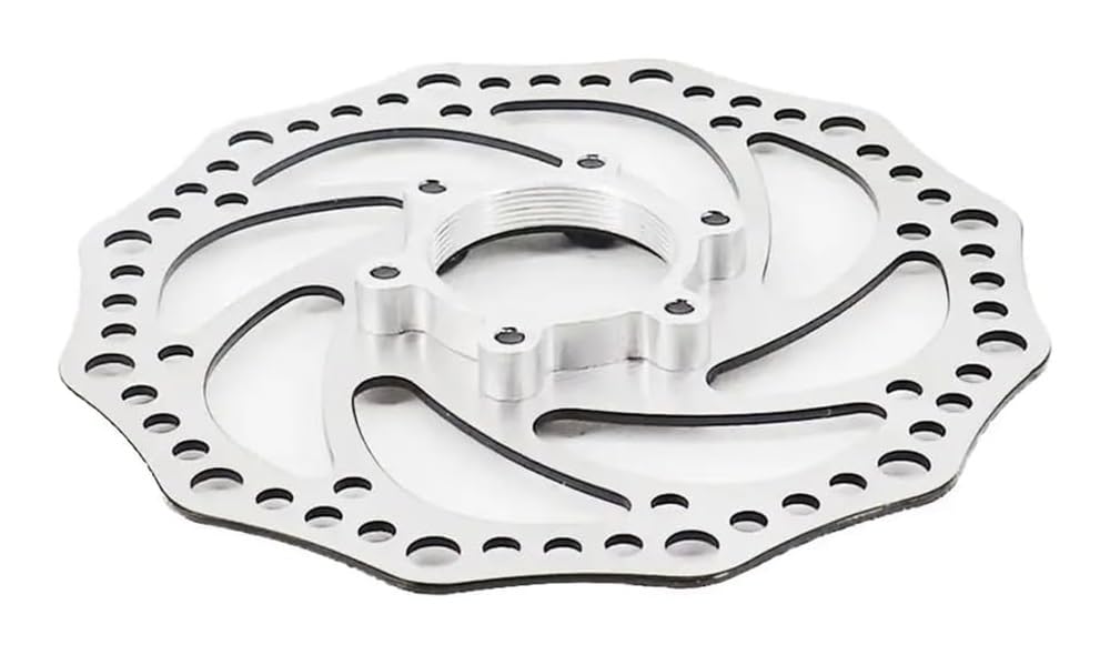 Rotore del freno a disco for bicicletta a 6 bulloni da 160 mm di ricambio for mozzi a ruota libera filettati Flangia da 48 mm compatibile con i sistemi di freno a disco del mozzo della bici