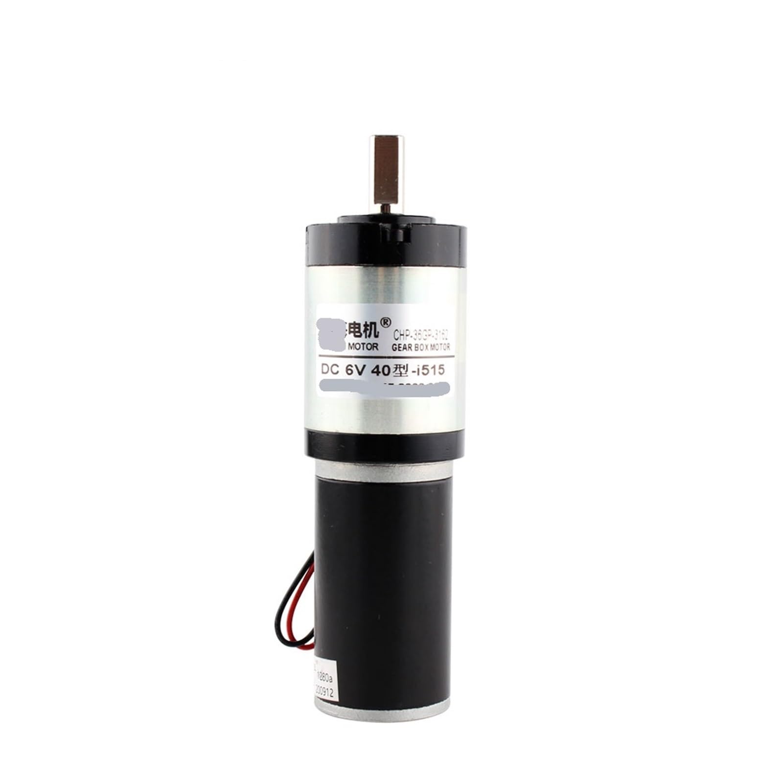 Moteur CHP-36GP-3162 DC à engrenages planétaires 6V 380rpm avec un arbre de 8mm