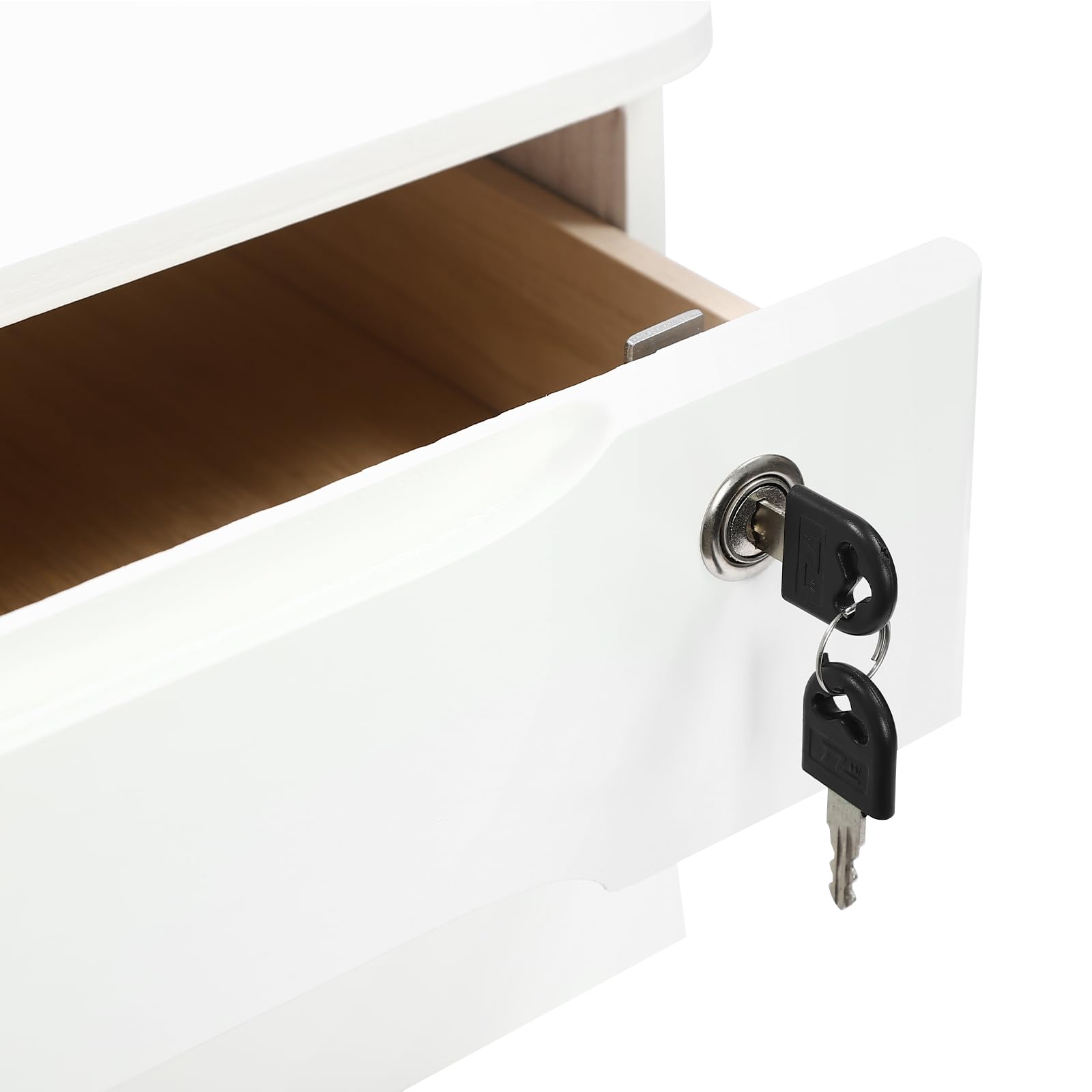 2 livelli Organizzatore da scrivania con maniglia e chiave portaoggetti per scrivania, organizer per cassetti per ufficio, camera da letto, vanità (39 x 30 x 21,5 cm)