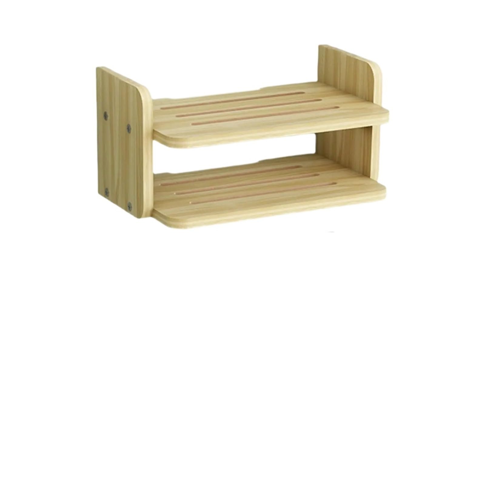 Wandmontiertes Bücherregal Bücher Regal Wand Halterung Zubehör Hängende Küche Schwimmende Regal Lagerung for Hause Spiele Konsolen Büro Badezimmer Für Schlafzimmer, Büro(Wood Color)