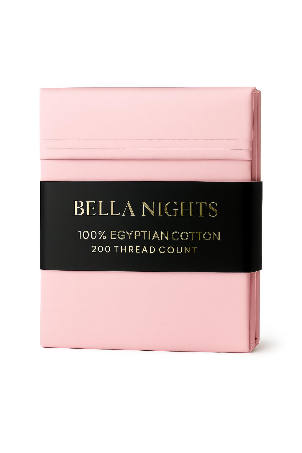 Bella Nights Flat Sheet 100% Egyptian Cotton 200 Thread Count – Hotel Quality Soft & Durable Bedding – Luxury Flat Bed Sheets for Ultimate Comfort (Pink, Single)