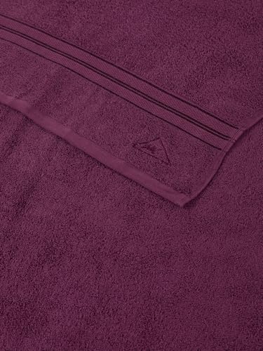 Image of Monte Carlo Essential 100% Cotton Bath Towel | 400 GSM Lightweight & Quick Dry | Soft Absorbent Large Towel 75x150 cm | Bathroom Towel for Men & Women (Jasper) | Argyle Purple