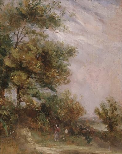 Toile paysage avec arbres Churchyard, une œuvre d'art raffinée pour salon chic