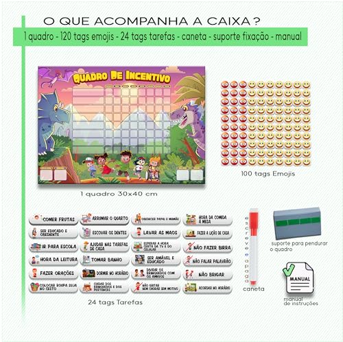 Quadro de Rotina Infantil - Quadro de Incentivo - Quadro de Tarefas - Quadro de recompensa - Regras