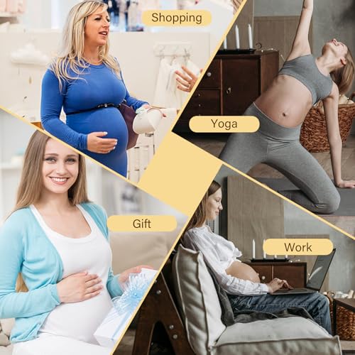CUXFLS Women\'s Maternity Leggings Over The Belly Pregnancy with Pockets Yoga Pants Active Wear Tights Pants Workout - XXL - Thumbnail 6