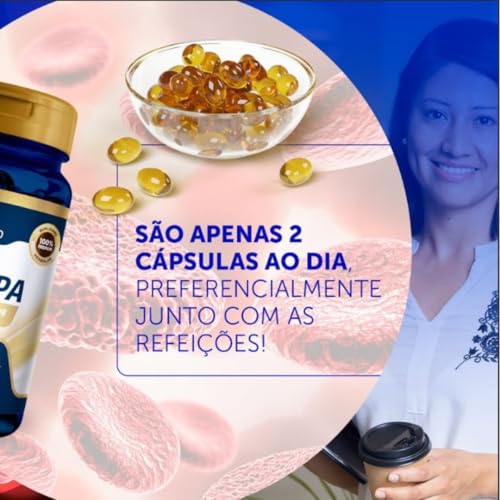 Ômega 3 Em Cápsula Softgel Dha 1.000mg Epa 400mg com vitamina E. Selo MEG3