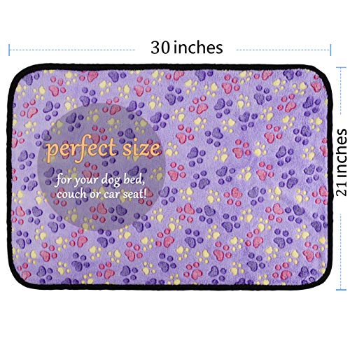 Innext 3 Pack Puppy Blanket For Pet Cushion Small Dog Cat Bed Soft Warm Sleep Mat, Pet Dog Cat Puppy Kitten Soft Blanket Doggy Warm Bed Mat Paw Print #TOP4
