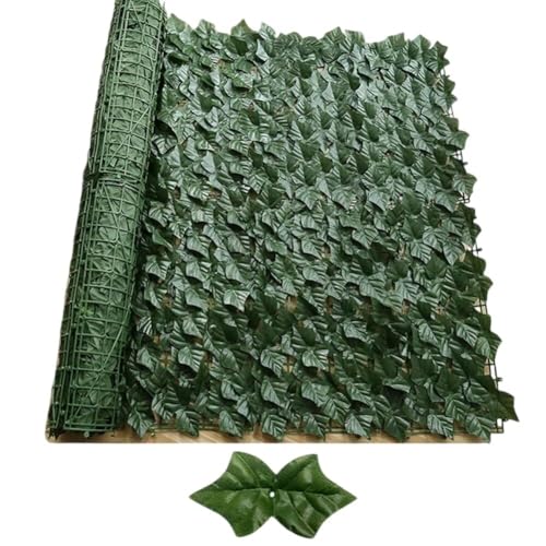 Haie Artificielle Écran De Confidentialité Feuille De Lierre Clôture 50x500 Cm Balcon Jardin Patio Ombrage Faux Écran De Plante Protection Solaire Extérieure Décoration De Clôture Dissimulée De Jardin