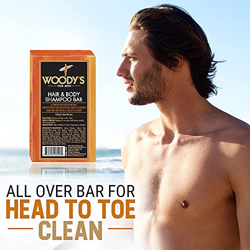 Woody's Hair & Body Shampoo Bar, 2 Pack