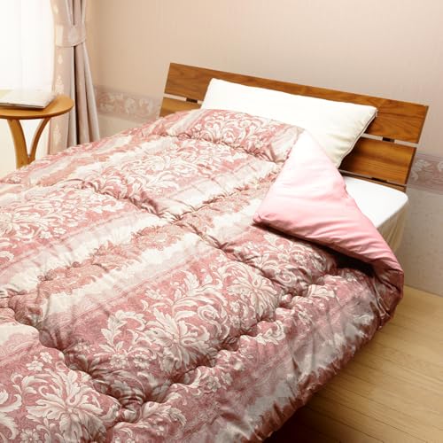 SP-11ウール100%掛けふとん[シングル/ピンク系](日本製)