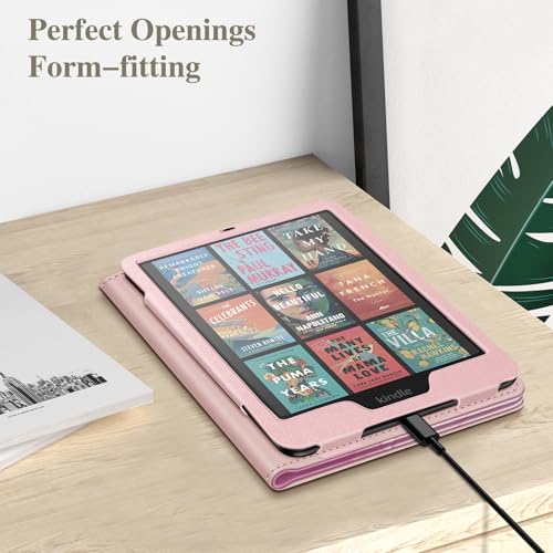 Image of Fintie Case for 7 inch /6.8 inch Kindle Paperwhite(12th /11th Generation-2024 /2021) and Kindle Colorsoft Signature Edition -Slim Foldable Stand Cover Auto Wake /Sleep for Paperwhite 2024,Glittering Marble