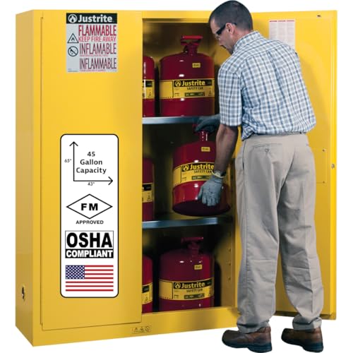 Justrite 45 Gallon Flammable Storage Cabinet (Yellow)