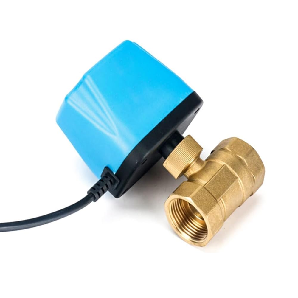 Valvola a sfera motorizzata AC220V, 2 fili, configurazione di ritorno automatico 1/2" DN15 in ottone valvola a sfera elettrica (normalmente aperta)