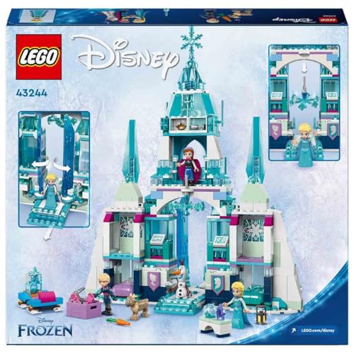 Image of LEGO Disney Frozen Elsa's Winter Palace, Building and Play Set for Children with Model Palace and Mini Figures Elsa and Anna, Gift for Girls, Boys and Film Fans from 6 Years 43244