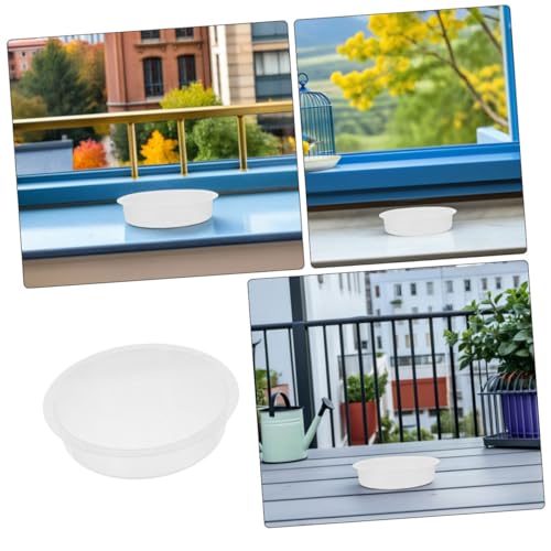 Abreuvoir et facile à nettoyer plateau eau rond pour oiseaux plastique terrasse 6x - 8