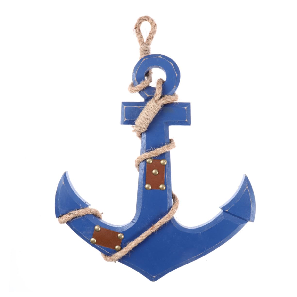 Décoration murale nautique bleu marine en forme d'ancre vintage pour intérieur