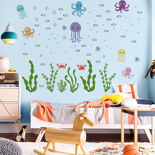 Vinilos Decorativos Medusas Marinos 2 Hojas 30x90 cm miniatura 4