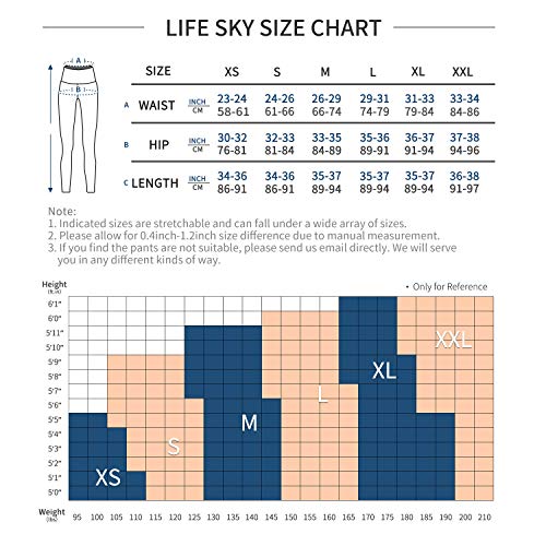 Calça feminina de ioga LifeSky com bolsos e controle de barriga de cintura alta com elasticidade em