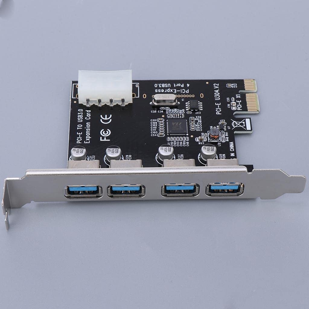 Pci-E USB 3.0 Hub Adapter Expansion Card 4 USB Port W/4Pin Power Supply Port | Computer Cables & Connectors | Drive Cables & Adapters-image-19