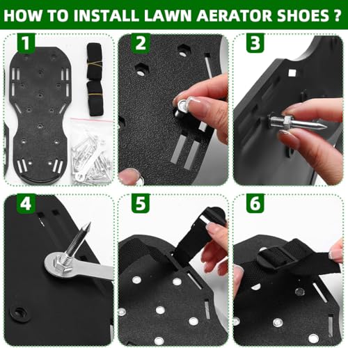 Image of HASTHIP Lawn Aerator Spiked Shoes, Dual-Strap Sandals, 1 Pair