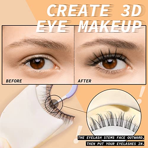 Dageda False Eyelash Applicator 2Pcs, False Lash Applicator Tool Lash Clip For Wear Eyelashes And Lash Extensions, Easy To Use Lash Tweezer, Beginner Friendly Lashes Buddy Eye Makeup Tools(Beige) #TOP4