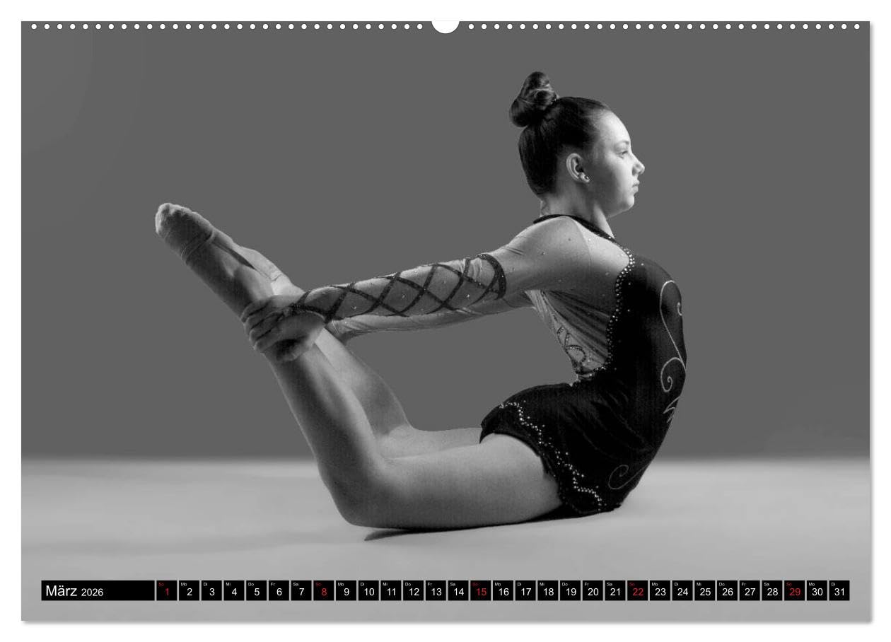 Rhythmisch Sportgymnastik - Alyssa (Wandkalender 2026 DIN A2 quer), CALVENDO Monatskalender: Anmutige Posen in im Sport (CALVENDO Orte)