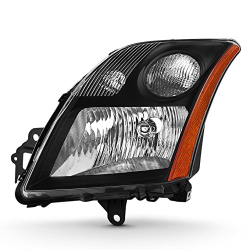 Fits 2007 2008 2009 Nissan Sentra 2.0L Models Driver Left Side Halogen Headlight Headlamp- Black