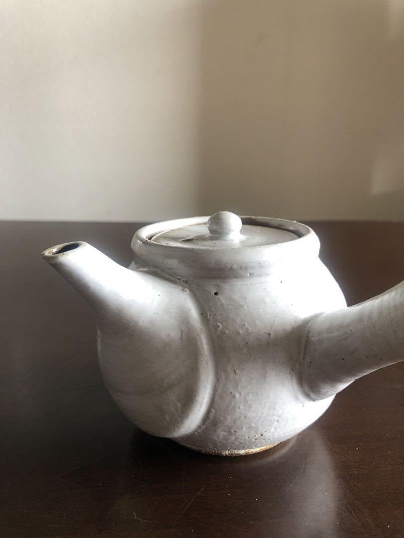 難あり❗️作家 民藝 素敵な青い葉模様のティーポット 陶器 【公式通販】