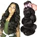 Bestsojoy 8A Brazilian Body Wave 3 Bundles 100 Human Hair Bundles Virgin Brazilian Hair Body Wave Natural Color (16 18 20)