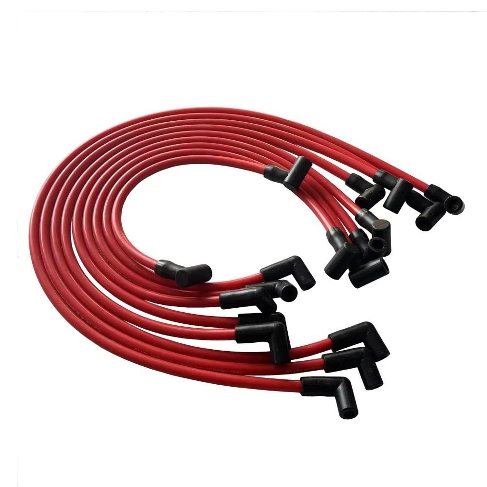 cables bujías coche Para Chevrolet Para Motores SBC BBC | Cables De 10,5 Mm Juego De Cables De Bujía De 9 Piezas