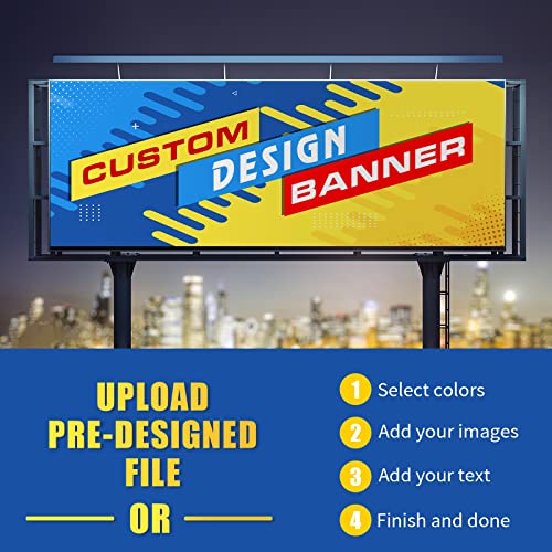 Dp Boutique Custom Banners And Signs Personalized Customizable 13Oz Vinyl Banner With Full Color For Parties,Business,Birthday,Graduation(1'*4') #TOP1