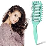 Curl Defining Brush, Curly Hair Brush for Women & Men, Curl Brush, Detangling Hair Brush for Dry & Wet Hair, Vented Brush for Shaping Defining Curls Wet Hair (Green, 1 PCS)