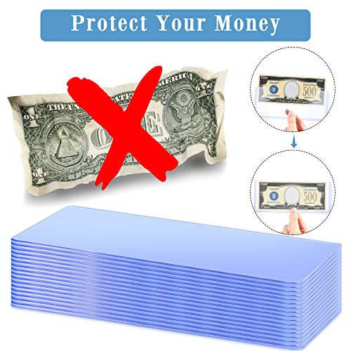 30 Pieces Bill Clear Holders Currency Pvc Holder Transparent Bill Sleeves Currency Bill Display Holder For Regular Bills Protector Case Supplies, 6.5 X 2.9 Inch #TOP2