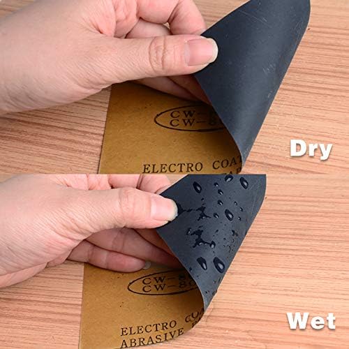 Sandpaper Assorted Wet/ Dry, 102 Pieces 60 to 3000 Grit Sandpaper Assortment, 3 x 5.5 Inch Abrasive Paper Sheet with Free Box, for Automotive Sanding, Wood Furniture Finishing