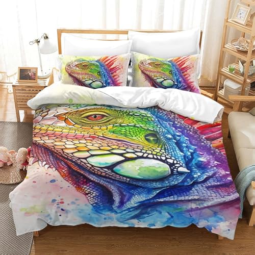 Linge de lit lézard 3D avec microfibre super douce haute densité 140x200 - 2