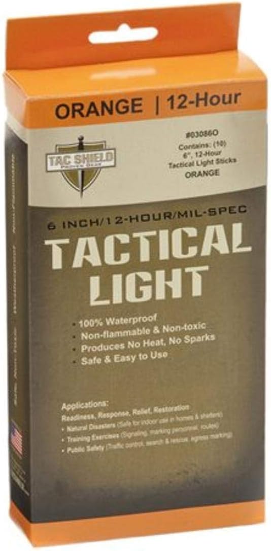 Tac Shield 12 Hour Light Stick (10-Pack), Green, 6", T03086G : Sports & Outdoors