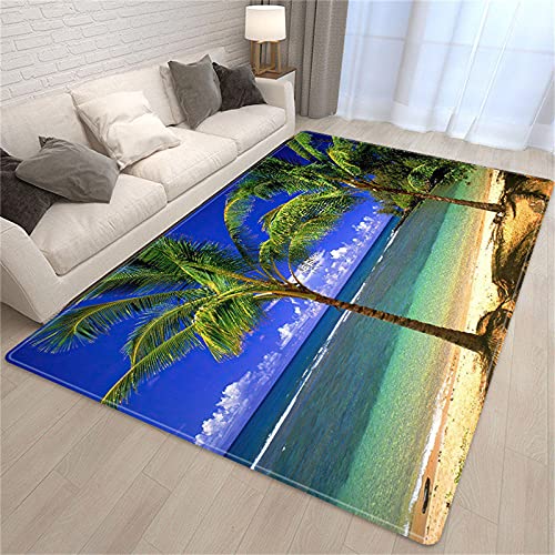 Tapis de plage 3D lavable et multifonction pour salon et chevet