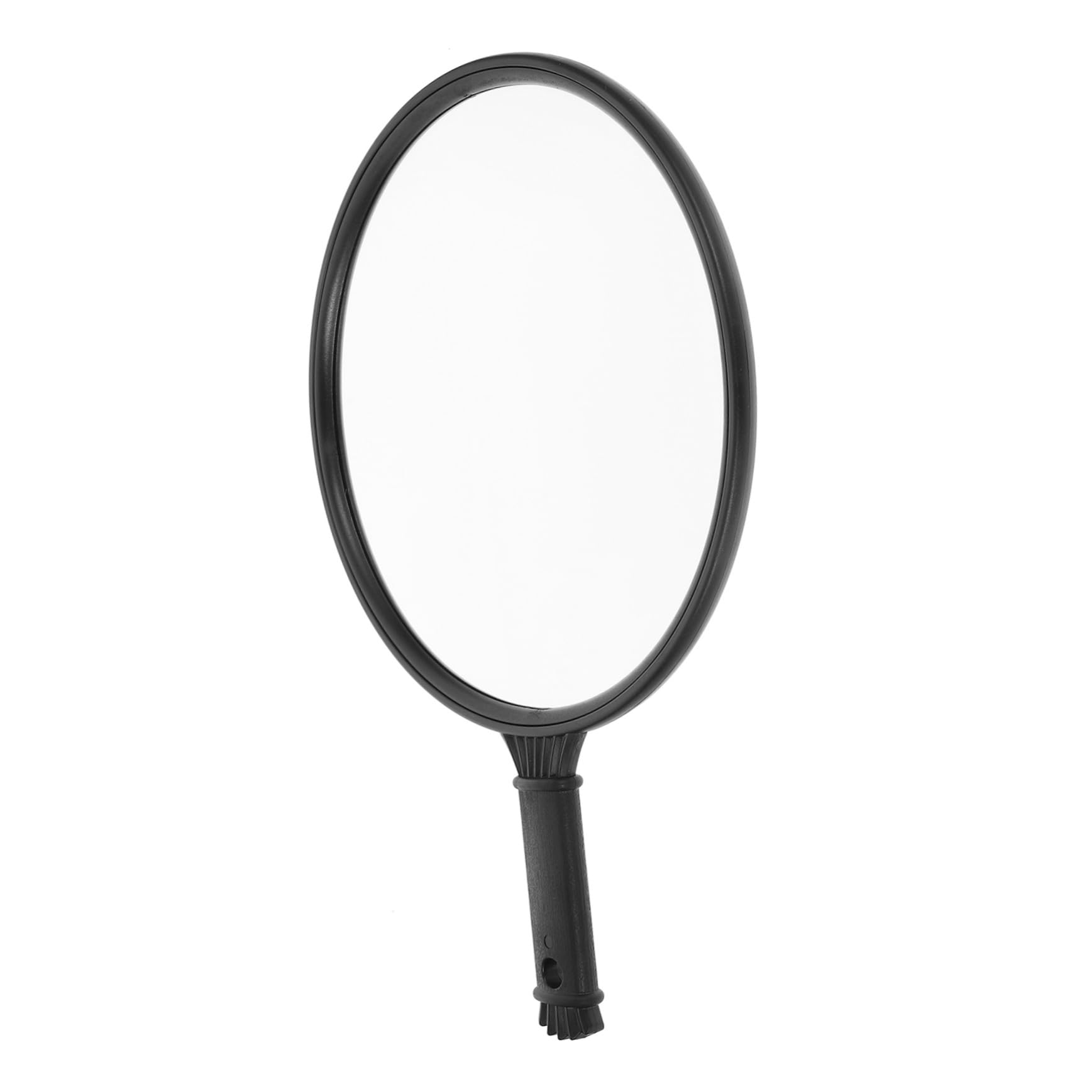 Miroir de maquillage rond à main avec poignée miroir cosmétique portable pour barbiers et voyage