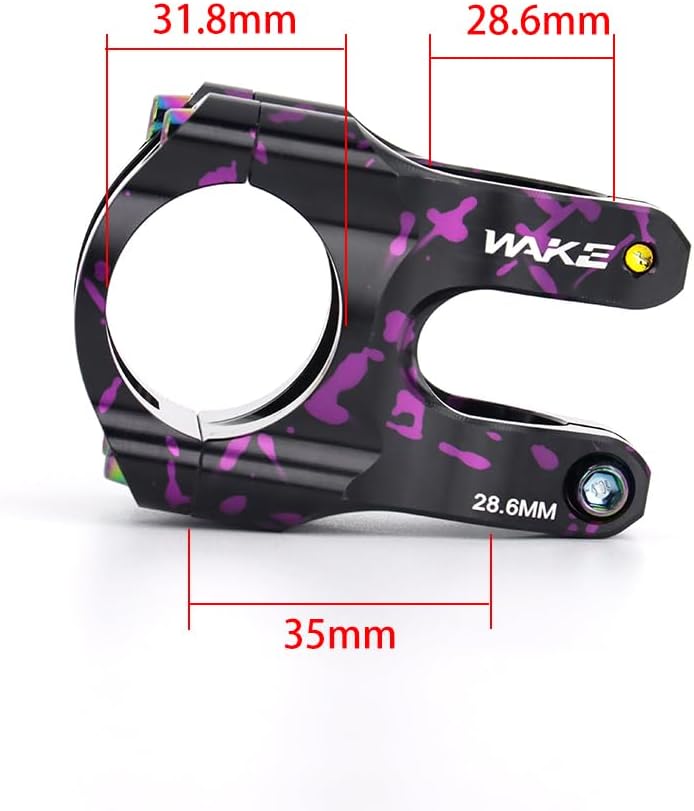 CYSKY 31.8 Bike Stem 35mm Short MTB Stem Handlebar Riser Ultra-Light CNC Aluminum Alloy 35mm Handlebar Clamp for Mountain Bike, Road Bike, MTB, Downhill, Gravel, Ebike