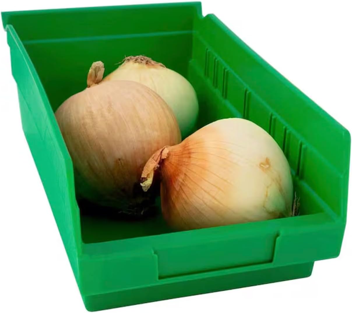 Green Stackable Shelf Bins, 12-pack TF16234
