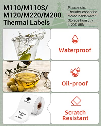 Image of Phomemo 50x50 Round Labels 6 Roll