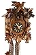 Eble Kuckucksuhr Original Schwarzwälder Kuckuckuhr Echtholz mechanisches 1-Tag Laufwerk NEU VDs Zertifikat Dreivogel 23cm- 20-06-12-10
